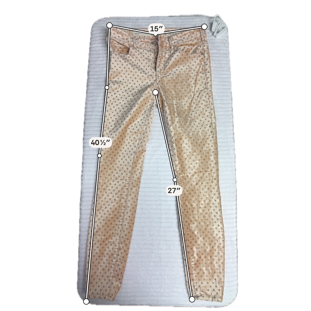Anthropologie Pilcro & The Letterpress Polka Dot Velvet Pants Size 25 - Picture 9 of 10